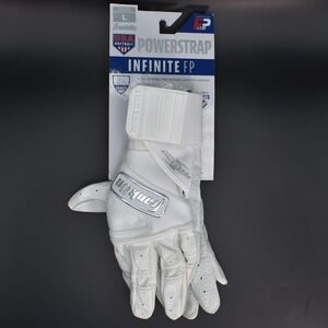 Franklin Powerstrap Infinite FP Softball Batting Gloves Adult Large White Silver